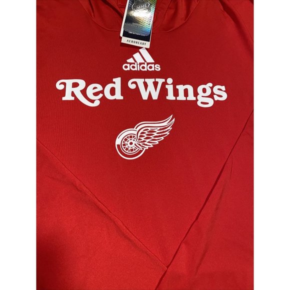 NWOT Adidas Detroit Red Wings Mens Long Sleeve Training Top Sweatshirt Size XL - Picture 2 of 8